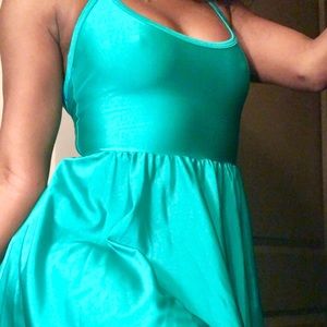 RARE Green American Apparel Skater Dress